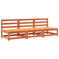 vidaXL Sofás de jardín sin reposabrazos 3 uds madera pino 70x70x67 cm Pino natural, Pino blanco, Marrón pino Conjunto Terraza Muebles Jardín Exterior Juego de Muebles de jardín Mueble Jardín Exterior Muebles de Salon Exterior - details 3
