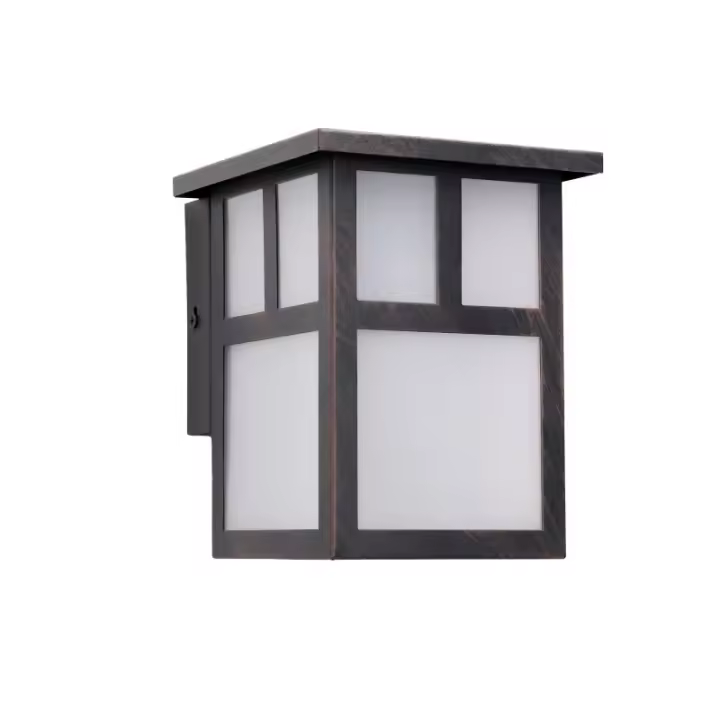 Aplique de Pared Exterior FORLIGHT OSAKA Rústico Japonés LED IP23 Marrón Óxido - 1
