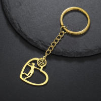 Llavero De Baloncesto De Acero Inoxidable Para Hombres Y Mujeres Colgante De Corazón Postura De Almohadilla Regalo Para Enthusiasts De Baloncesto - details 14
