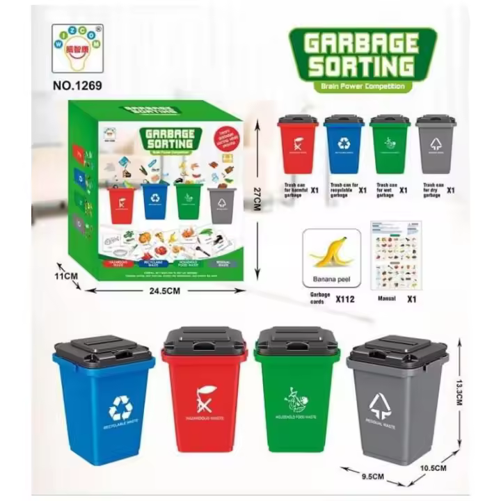 Juego de Mesa Educativo Clasificación de Desechos Garbage Sorting de Panritos - 1