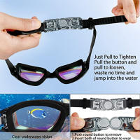 Gafas De Natación Profesionales Impermeables Anti-bufo Protección UV 100% Para Hombres Y Mujeres Adultos Jóvenes - details 2