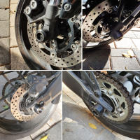 Bloque Anticolisión Para Ruedas Delanteras Y Traseras De Yamaha MT-09 Tracer 900 GT 2022-2023 Protector De Manillar CNC De Aluminio Y POM Negro - details 1