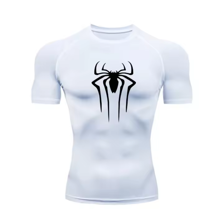 Camiseta De Compresión Para Hombre Fitness Running Típica De Gimnasio Sudor Rápido Estilo Casual Verano Manga Corta - 1