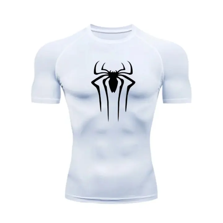 Camiseta De Compresión Para Hombre Fitness Running Típica De Gimnasio Sudor Rápido Estilo Casual Verano Manga Corta - 1