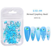 300Pcs Rhinestones De Mermaid Uso En Uñas Colores Caramelo Tamaños Mixtos Cristal Redondo Translúcido Aurora Para Decoración DIY - details 16