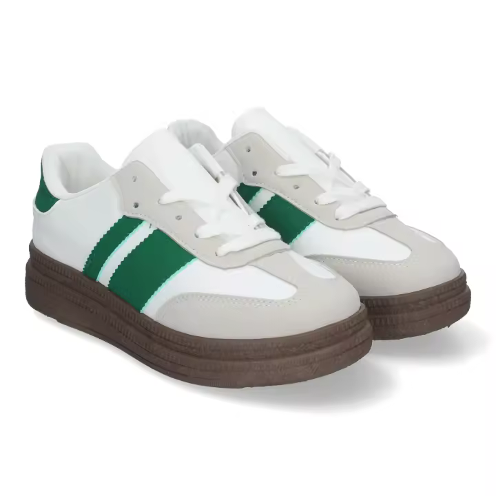 PuntoSalao Zapatillas con plataforma cómodas para mujer color verdes T002 - 1