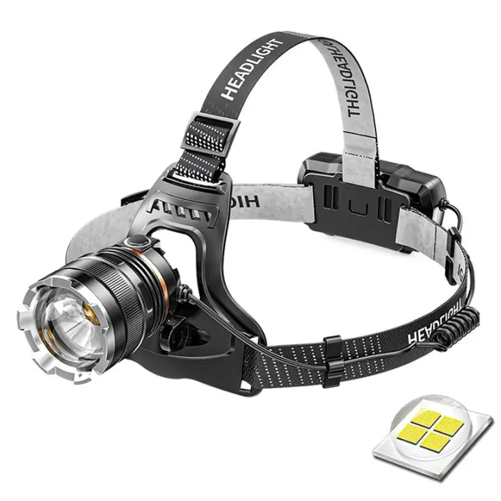 Linterna Frontal LED XHP50 Con Sensor Recargable Impermeable Para Pesca Buscaminas Camping Luz De Mano Con Zoom Y Modos De Interruptor Alto/Medio/Bajo - 1