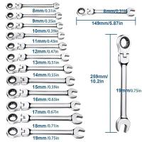 Llave De Eje Plegable Ratchete 1 Pieza Herramienta Métrica Para Reparación De Automóviles Y Hogar En El Garage - details 14