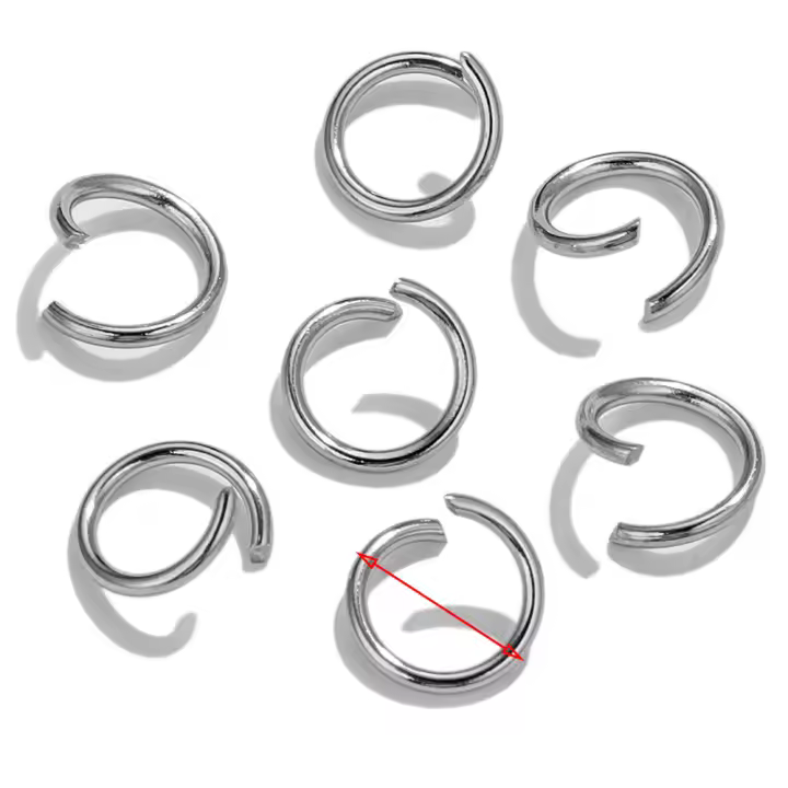 200pcs Anillos Abiertos De Acero Inoxidable Para Suministros De Joyería DIY Conectores De Anillo O Para Partes De Material De Joyería - 1
