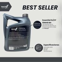 Aceite Wolf SL/CF 10W40 B4 5L - Aceite de motor 10w40 barato con especificaciones ACEA A3/B3, A3/B4, API SL/CL, MB 229,1 VW 501 01/505 00 -  Lubricante coche para motores diésel 10w40 - Lubricante 10W40 Wolf  - Alto rendimiento y protección para tu coche - details 5