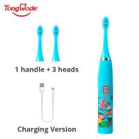 Cepillo De Dientes Eléctrico Para Niños Con Sonido Y Dibujos Animados Recargable Por USB Suave Impermeable Con Cabeza De Reemplazo - details 0