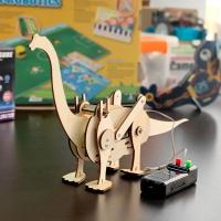 Kit De Juguetes STEM Dinosaurio Para Niños Puzzle 3D De Madera Modelo De Robot Proyectos Educativos Científicos DIY - details 0