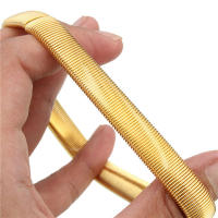 Pulsera Punk Unisex Elasticidad Metálica Pulsera De Hoop De Acero Inoxidable Anillo De Malla Para Hombres Y Mujeres Perímetro 26cm - details 0
