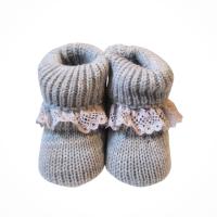 Patucos bebé recién nacido puntilla, Zapatos bebé de punto con detalle, Patucos de punto recién nacido elegantes, Zapatitos bebé con puntilla de encaje, Calzado bebé recién nacido diseño clásico, Patucos suaves bebé con puntilla, Zapatitos bebé - details 7