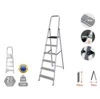 Escalera de aluminio tijera pleagble 3,4,6 peldaños multiuso portatil antideslizante muy resistente 150KG hecho en Europa calidad de confianza - details 2