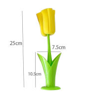 Cepillo De Tulipán Para Vajilla Limpieza De Vaso De Agua Y Té Cepillo De Cocina Ideal Para Limpieza De Oquedades Y Lavabo Herramienta De Limpieza Plástica Resistente - details 7
