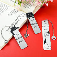 Marcapáginas De Acero Inoxidable Con Diseño Creativo De Gato Y Texto Colorido Regalo Perfecto Para Amantes Del Lectura - details 6
