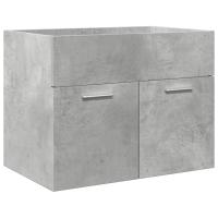 vidaXL Juego muebles de baño 4 pzas madera contrachapada gris hormigón - details 4