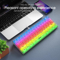 Teclado De Juego HXSJ 60% Con Cable Transparente RGB Backlit Ultra-Compacto Impermeable 61 Teclas Para PC/Mac - details 8