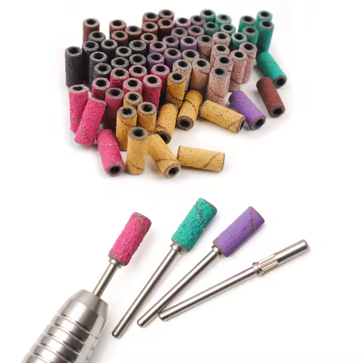 Kit De 100 Piezas De Bandas De Pulido Mini Para Uñas Con Mandril Y Brocas Eléctricas Accesorios De Manicura Herramienta Para Eliminar Piel Muerta - 1
