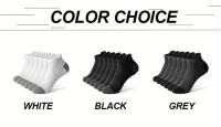 5 Pares De Medias Cortas Para Hombres De Alta Calidad Diseño Redondo Ajuste Grande Calcetines De Verano De Poliéster - details 1