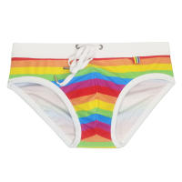 Bragas De Natación Para Hombre En Blanco Con Estampado De Bandas Sport Y Playa Moda Verano Material Poliéster Y Spandex - details 6