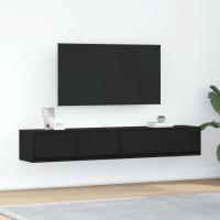 vidaXL Muebles de TV 2 uds 80x31x25,5 cm Madera de ingeniería en color Blanco/Madera antigua/Roble Sonoma y más | almacenamiento funcional diseño moderno para baño dormitorio sala - details 3