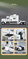 Camión Peterbilt 389 De Escala 1/24 Juguete De Colección Con Sonido Y Luz Modelo De Aleación De Metal Regalo Para Niños - details 12