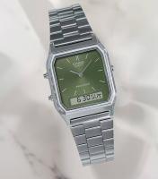 Reloj Casio VINTAGE EDGY AQ-230A-3A unisex dial analógico y digital - details 1