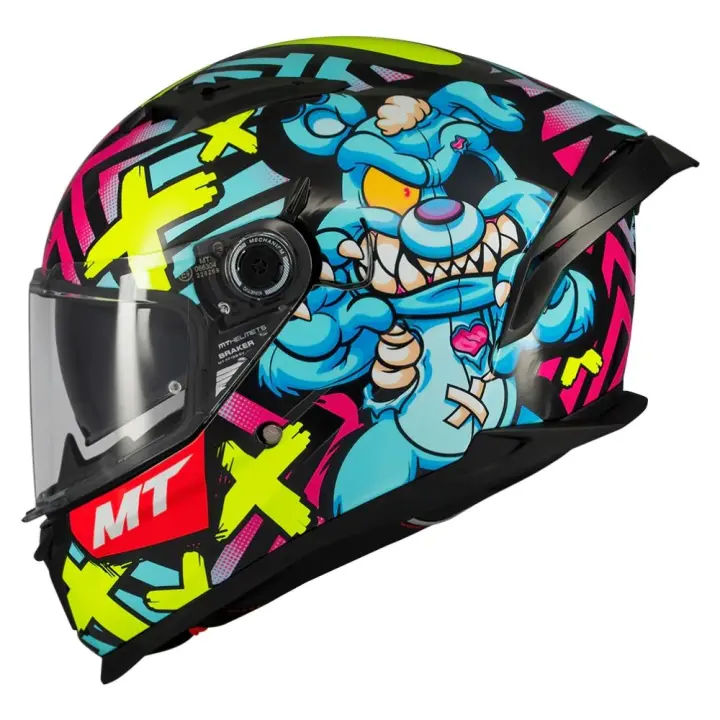 Casco Moto Casco Mt Braker Sv Crazy Teddy   Ce U - 1