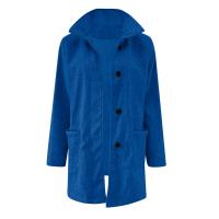Chaqueta De Lana Para Mujer Con Bolsillos Cuello Lapel Larga Casual Invierno Abrigo Elegante De Color Sólido Talla plus - details 25