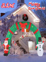 Inflable De Navidad 10FT Santa Claus Y Hombre De Nieve Con Luces LED Integradas Decoración Para Jardín Y Fiesta Exterior - details 5