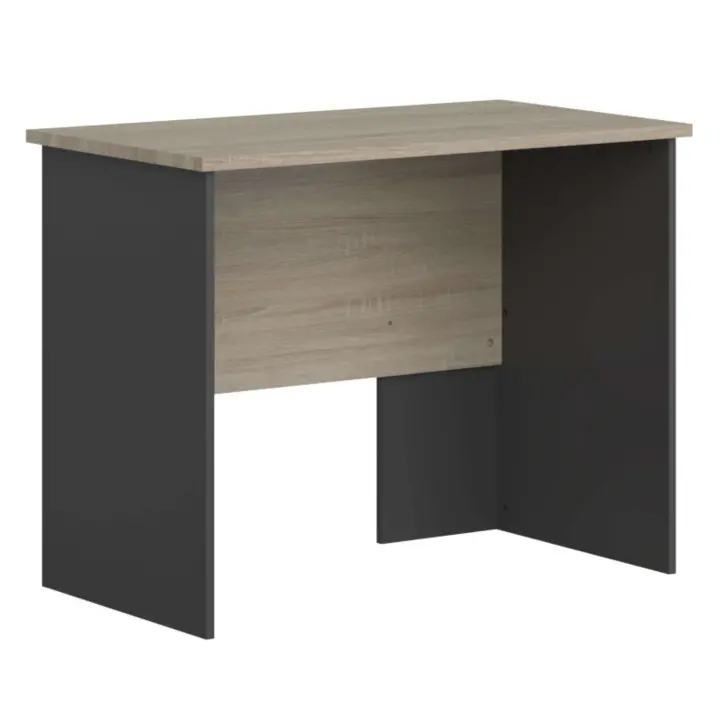 Mesa de Escritorio Estudio Nibis Industrial Color Roble Sonoma y Gris Antracita 100 cm - 1