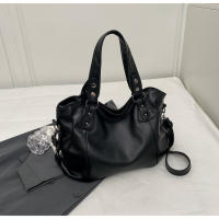 Bolso De Hombro Para Mujer De Gran Capacidad En Color Negro Suave De Cuero Bolsa De Compras Grande Bolsa Bandolera De Viaje - details 8