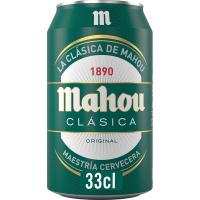 Mahou Clásica Cerveza Dorada Lager, Auténtica Cerveza Mahou Con Sabor Suave, Refrescante y Con Espuma Consistente, 4.8% Vol. Alcohol, Pack 24Latas x 33cl - details 0