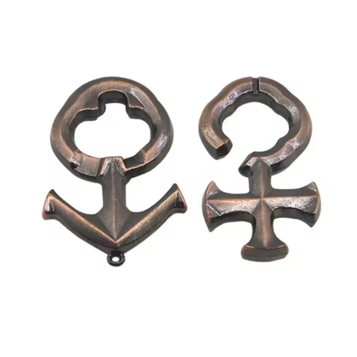 Juguete De Lógica Ai Shen Puzzle Desbloqueo Clásico IQ Metal Desafío Mental Juego De Rompecabezas Para Adultos Y Niños - 1