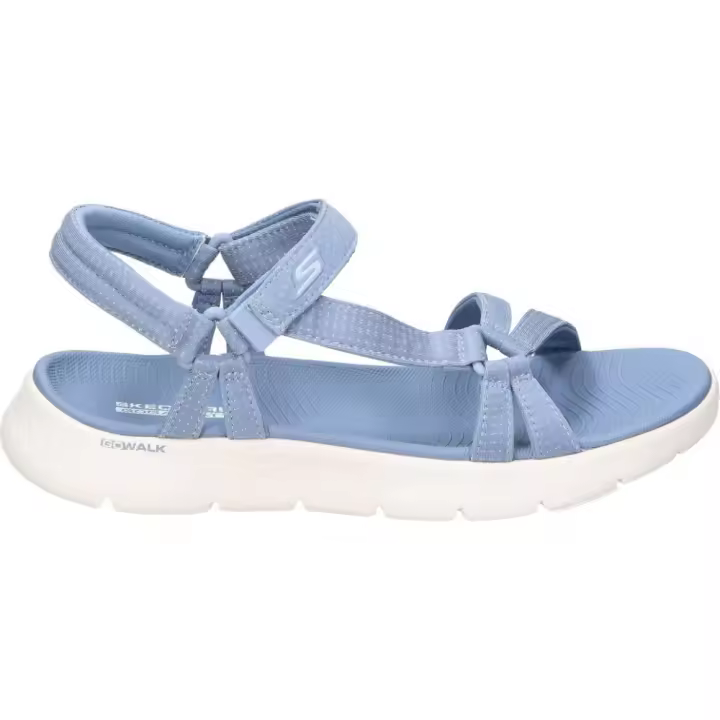 SKECHERS | Sandalia plana Skechers Go Walk Flex para Mujer – Sandalia Casual en Color Azul Cielo – Sandalia de Verano con Velcro – Ultra Go – Apto para Lavadora – Vegan – Cómoda y Ligera – Modelo 141451-BLU - 1