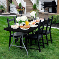 Mantel Rectangular Elástico De Spandex Lavable Y Plegable Para Picnic Cubierta De Mesa Resistente a La Polilla Tela De Poliéster Para Bodas Fiestas Y Banquetes - details 0
