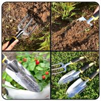 Juego De Herramientas De Jardín 4 Piezas Con Pájaro, Cultivador, Rascador De Mano Y Trowel De Transplante Guantes Para Rascar Y Suavizar La Tierra - details 5