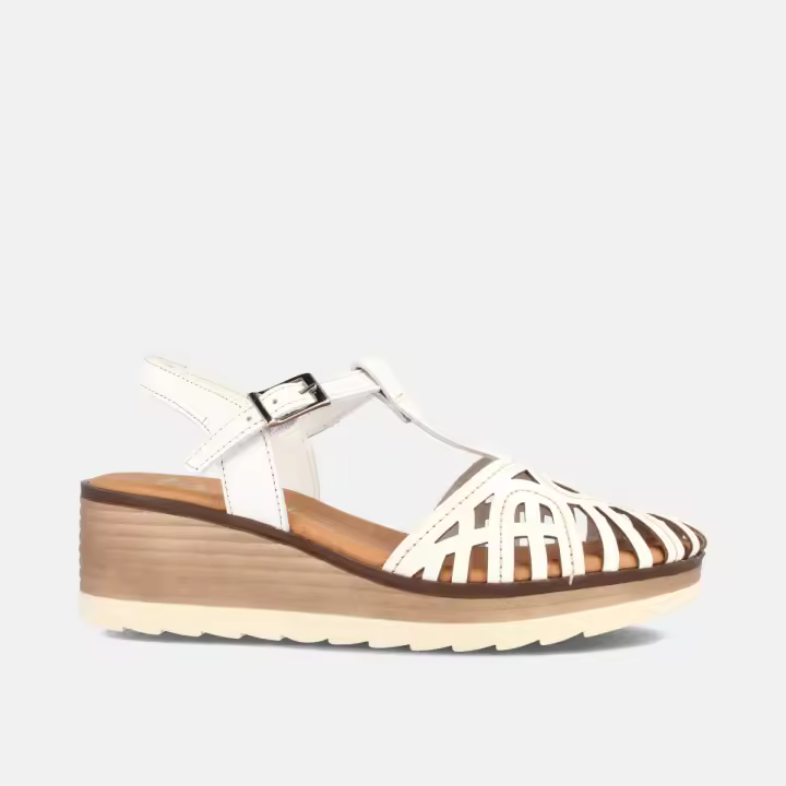 MARILA SHOES SANDALIAS PARA MUJER ESTILO CANGREJERA EN PIEL HELOISA BLANCO - 1