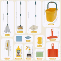Juego De Limpieza Para Niños Juguete Divertido De Escoba Y Escoba Con Almacenamiento Rack De Juguete Educativo Para Juego De Pretendiente De Hogar - details 7