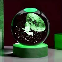 Lámpara De Noche LED En Forma De Galaxia Cristal Bola 3D Luces De La Luna Y Planetas Para Decoración De Habitación Regalo De Navidad - details 6