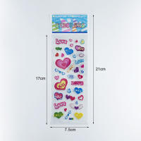 Pack De 12 Pegatinas De Corazón 3D Lindo Para Niños Estuche De PVC Con Burbujas DIY Juguete De Incentivo Para Niños - details 0