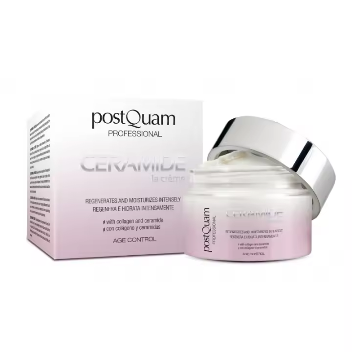 PostQuam - Crema de Día Ceramide - Crema Dia Antiedad Hidratante Antiarrugas Regeneradora para Conseguir una Piel Luminosa y Sin Arrugas - Contiene Ceramidas, Colágeno Hidrolizado y Astrocaryum Murumuru Seed Butter y Aceite de Girasol - 50 ml - 1