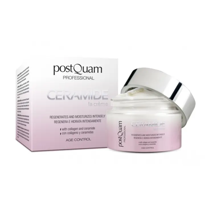 PostQuam - Crema de Día Ceramide - Crema Dia Antiedad Hidratante Antiarrugas Regeneradora para Conseguir una Piel Luminosa y Sin Arrugas - Contiene Ceramidas, Colágeno Hidrolizado y Astrocaryum Murumuru Seed Butter y Aceite de Girasol - 50 ml - 1