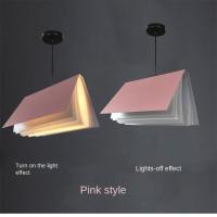 Lámpara Colgante Creativa De Libro Moderno Para Comedor Cocina IslaSuspension Lámpara De Techo Artística Metálica Blanco Negro Rosa Azul Adecuada Para Sala De Estar Estudio Dormitorio Hotel - details 12