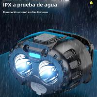 Linterna Frontal LED Impermeable Con Sensor De Movimiento Recargable Por USB Para Camping Pesca Ciclismo Y Actividades Al Aire Libre - details 1