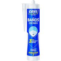 Tubo Silicona Ceys TriProtect anti Moho especial baños y cocinas en blanca o transparente 280ml - details 0