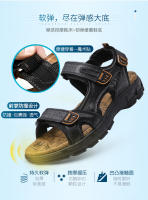 Nuevos Sandalias Para Hombre Con Suela Gruesa Y Capa Exposada De Cuero Genuino Casual Ligeros Zapatillas De Moda Con Cierre De Correa Y Suela De Goma - details 4