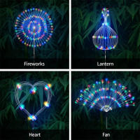 Luz De Jardín Solar LED Impermeable Con 8 Modos De Fuegos Artificiales Para Paisaje Jardín Decoración De Navidad Y Fiesta - details 1